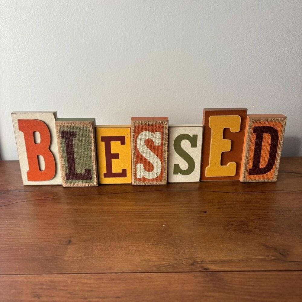 Robert Stanley Signature Collection Blessed Fall Thanksgiving Wooden Sign Decor